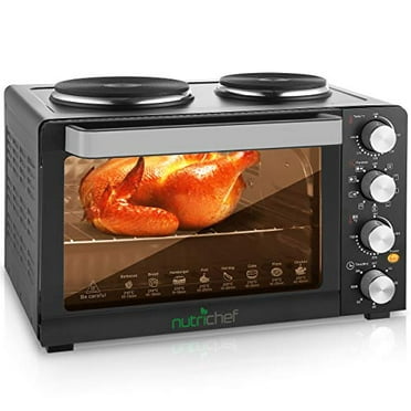 NUTRICHEF PKRTVG65BL Digital Countertop Rotisserie & Grill Oven Rotating Cooker